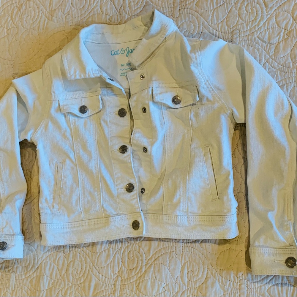 Cat & Jack Kids' White Denim Jacket